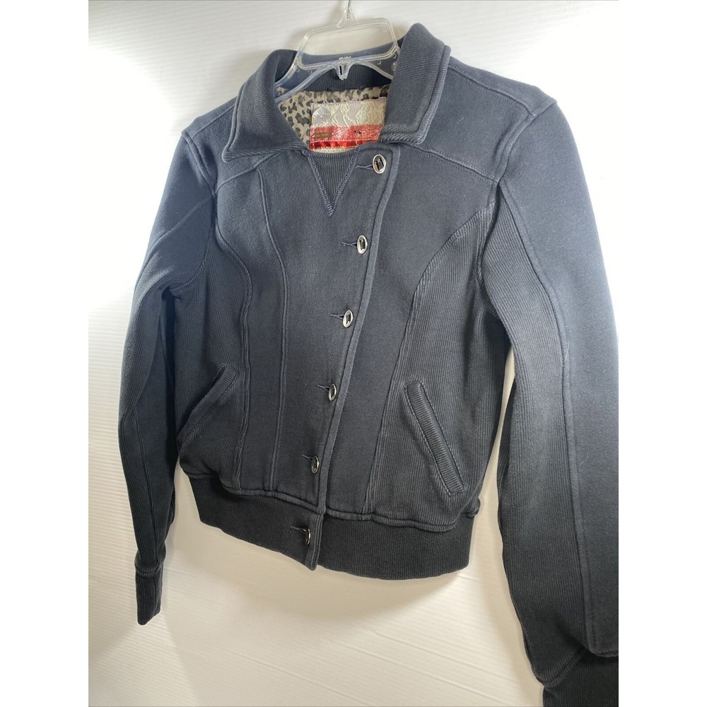 Free People Black Button-Up Jacket - image 3